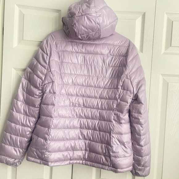 Andrew Marc Ladies' Ultra Soft Attached Hood Reversible Jacket Shine Lavende - Picture 9 of 14